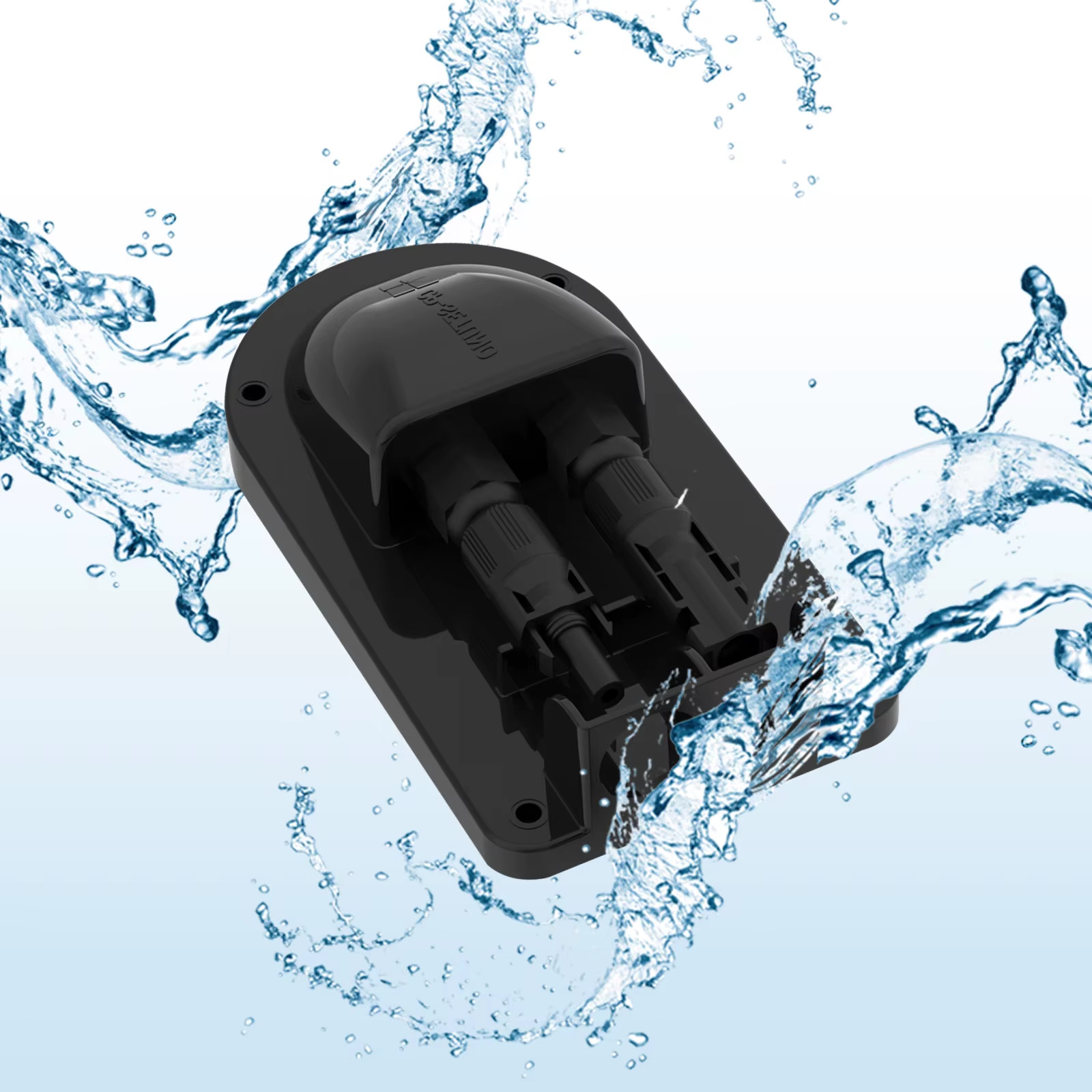Solar Double Cable Entry Gland Box ABS Waterproof Dual Wire Connector Adapter Id