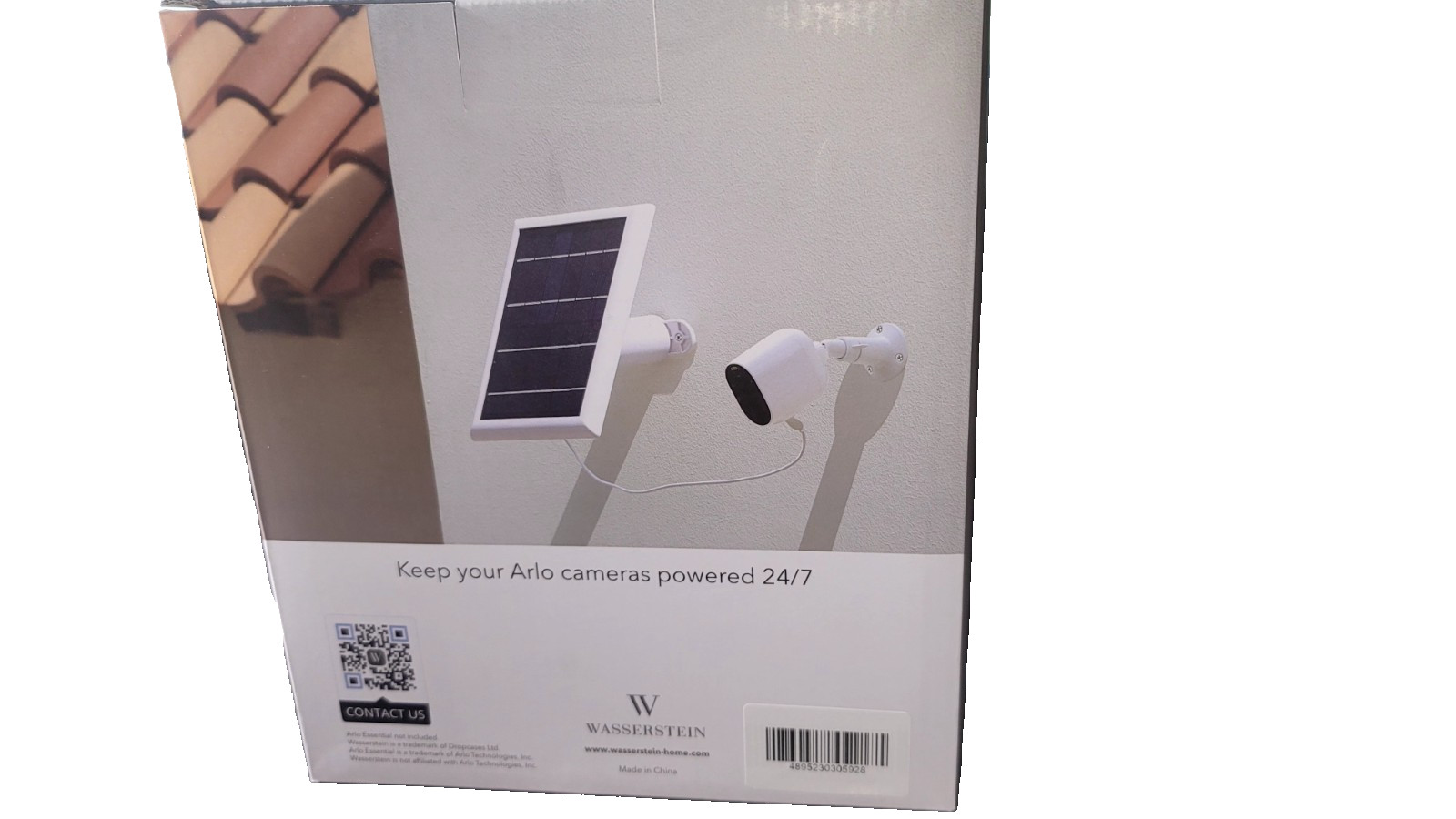 Wasserstein Solar Panel with 13 ft Cable Compatible with Arlo Essential 3-Pack