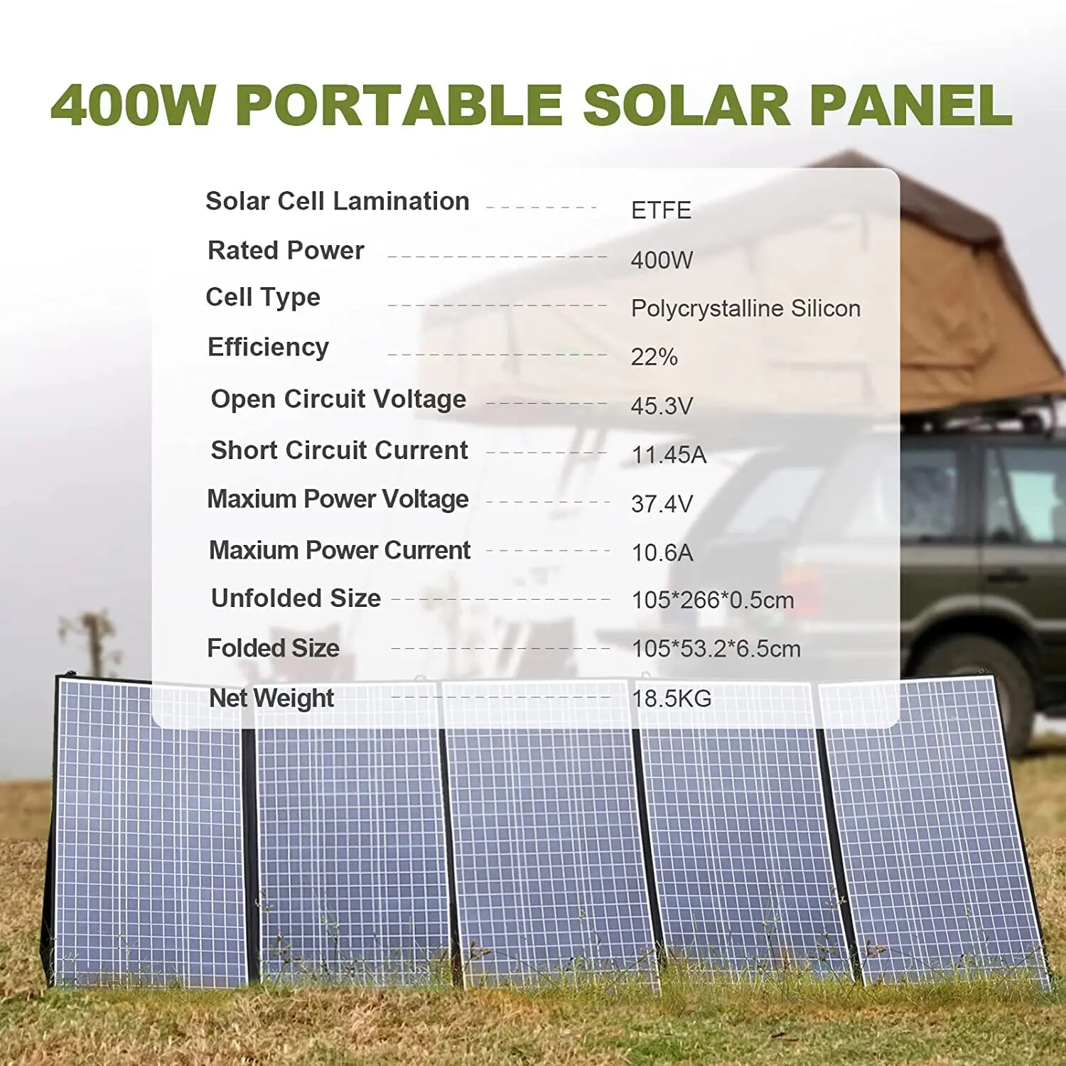 Foldable Solar Panel Solar Charger with Solar Output for Power Station Solar