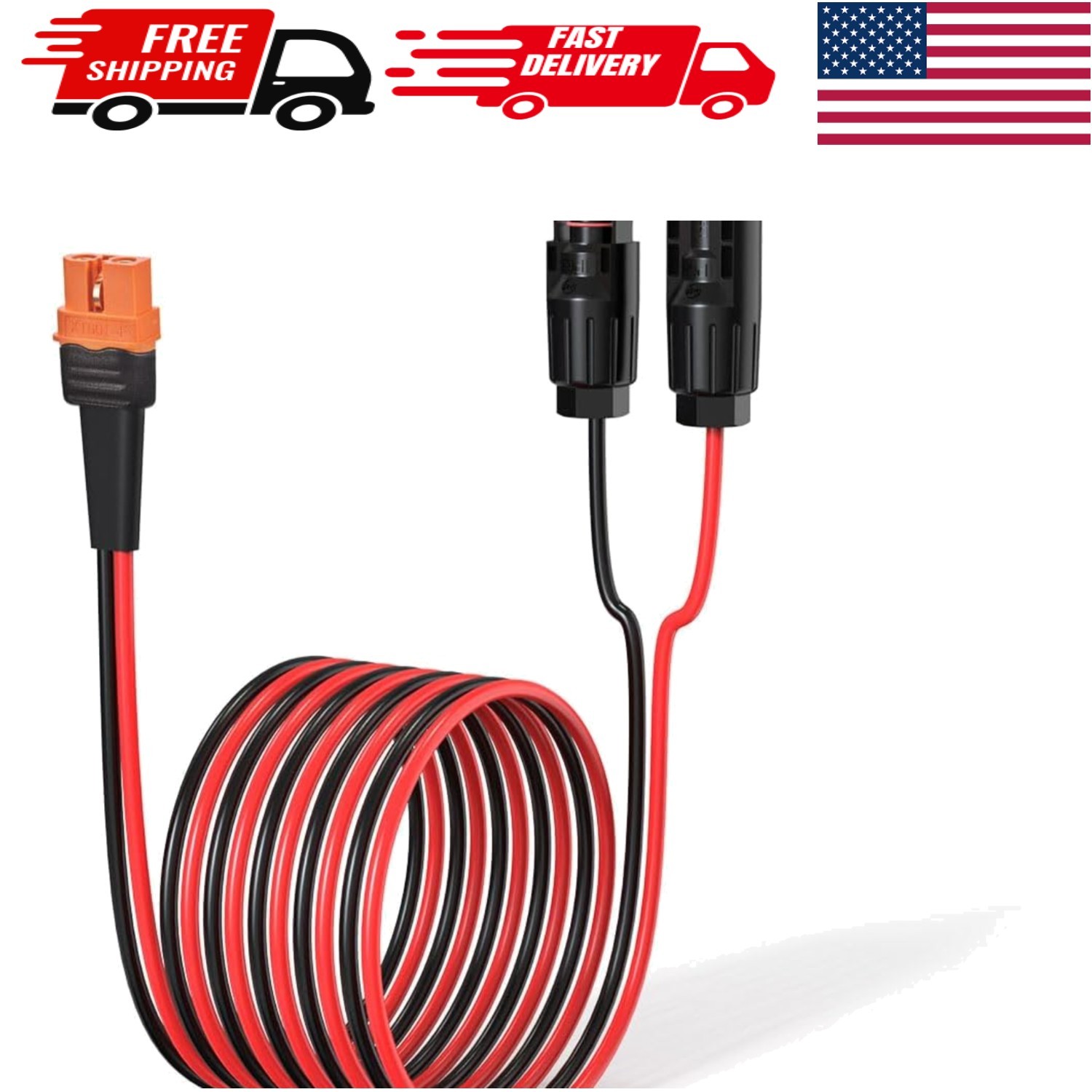 10AWG 10FT Weatherproof Solar to XT60i Cable – Safe & Reliable Power Solution