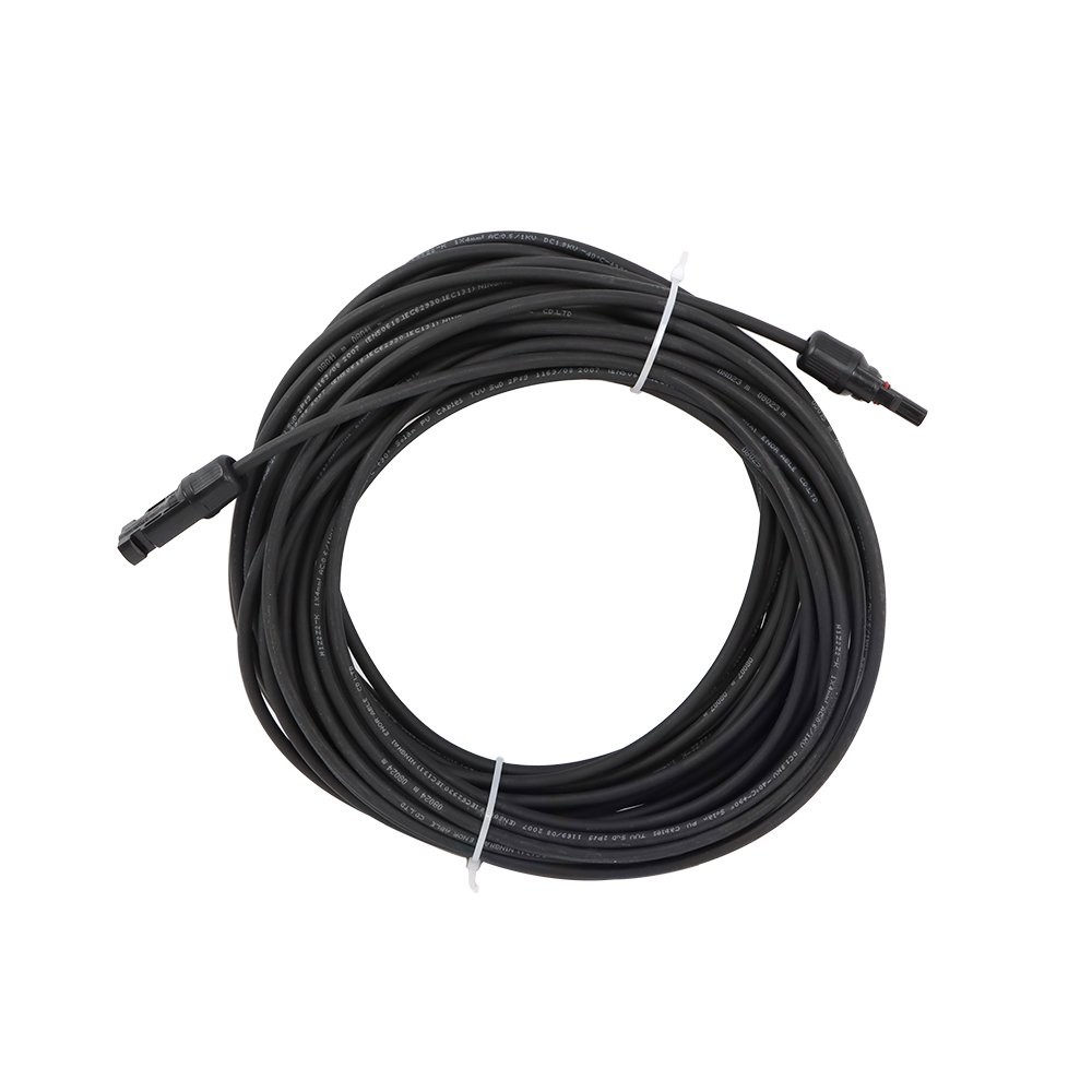 LABLT Solar Panel Extension Cable 20M Black+Red W/ M4 Connector For RV/Boat 4mm²