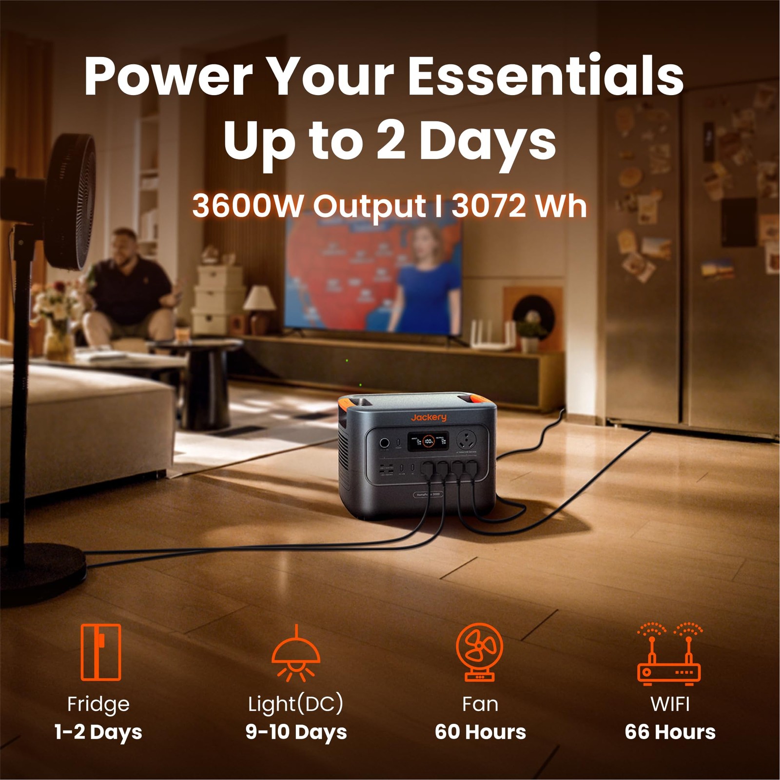 Jackery HomePower 3000 Portable Power Station 3600W (Surge 7200W) Output 3072Wh