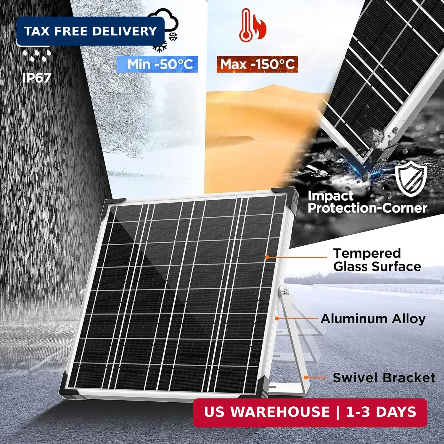 Voltset 12V Solar Battery Charger – 20W Waterproof Solar Panel Kit with Smart MP