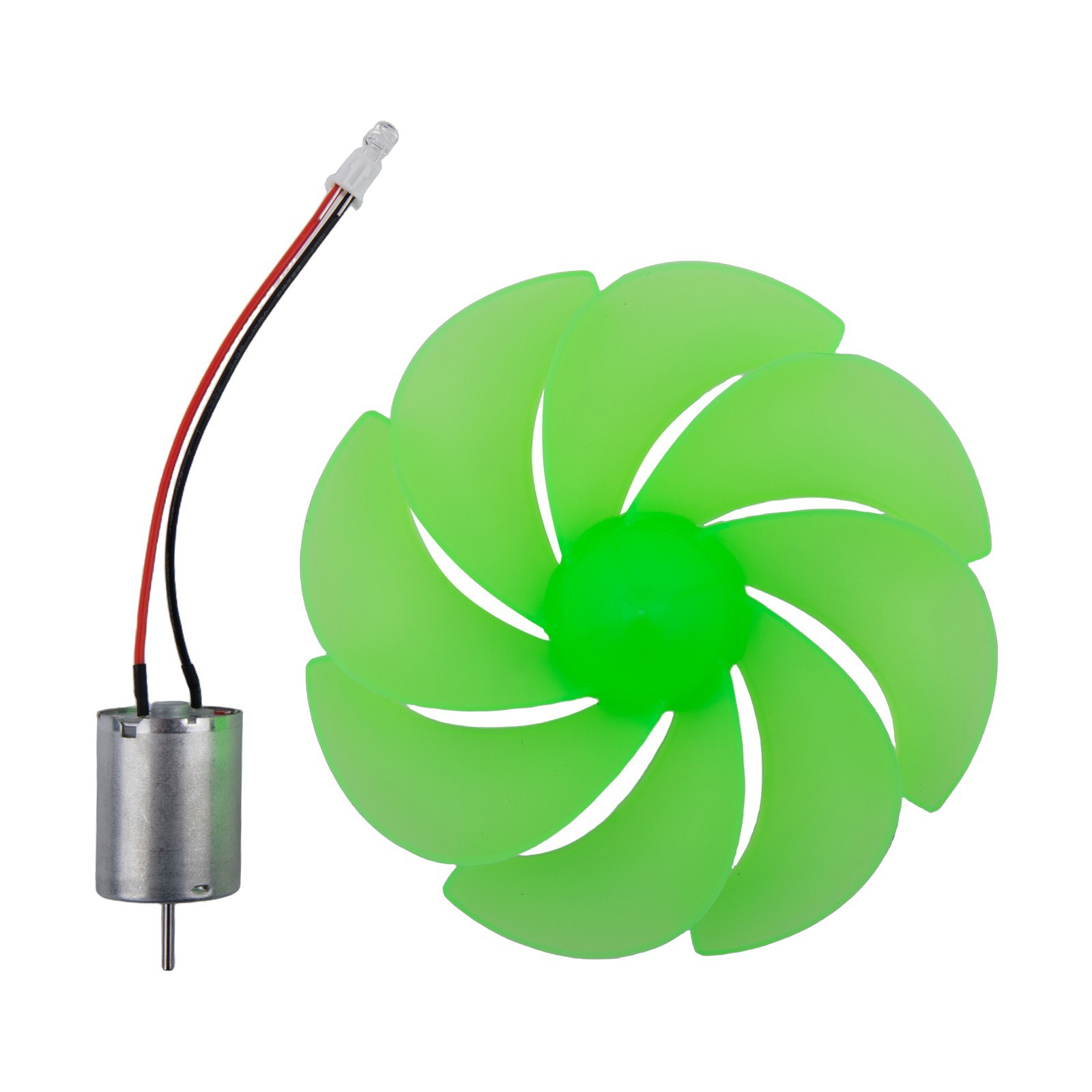 Vertical Wind Turbine Model with LED Light for Classroom and Home Projects