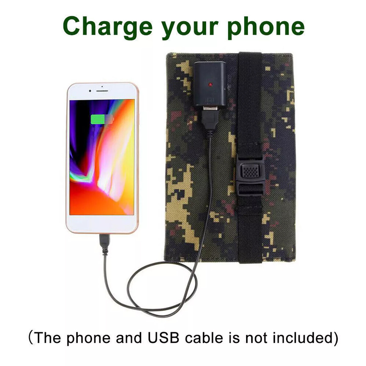 80W Solar Panel Kit USB 12V Battery Charger Folding Portable Power Bank IP65 US
