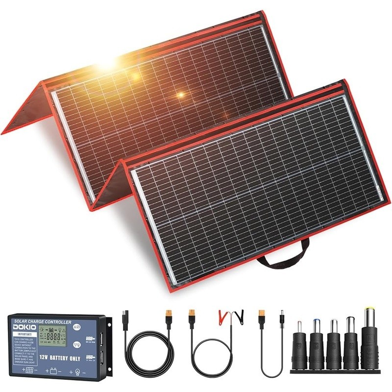 Foldable Solar Panel 300W Portable W/ PWM Controller USB Charging RV Boat Backup