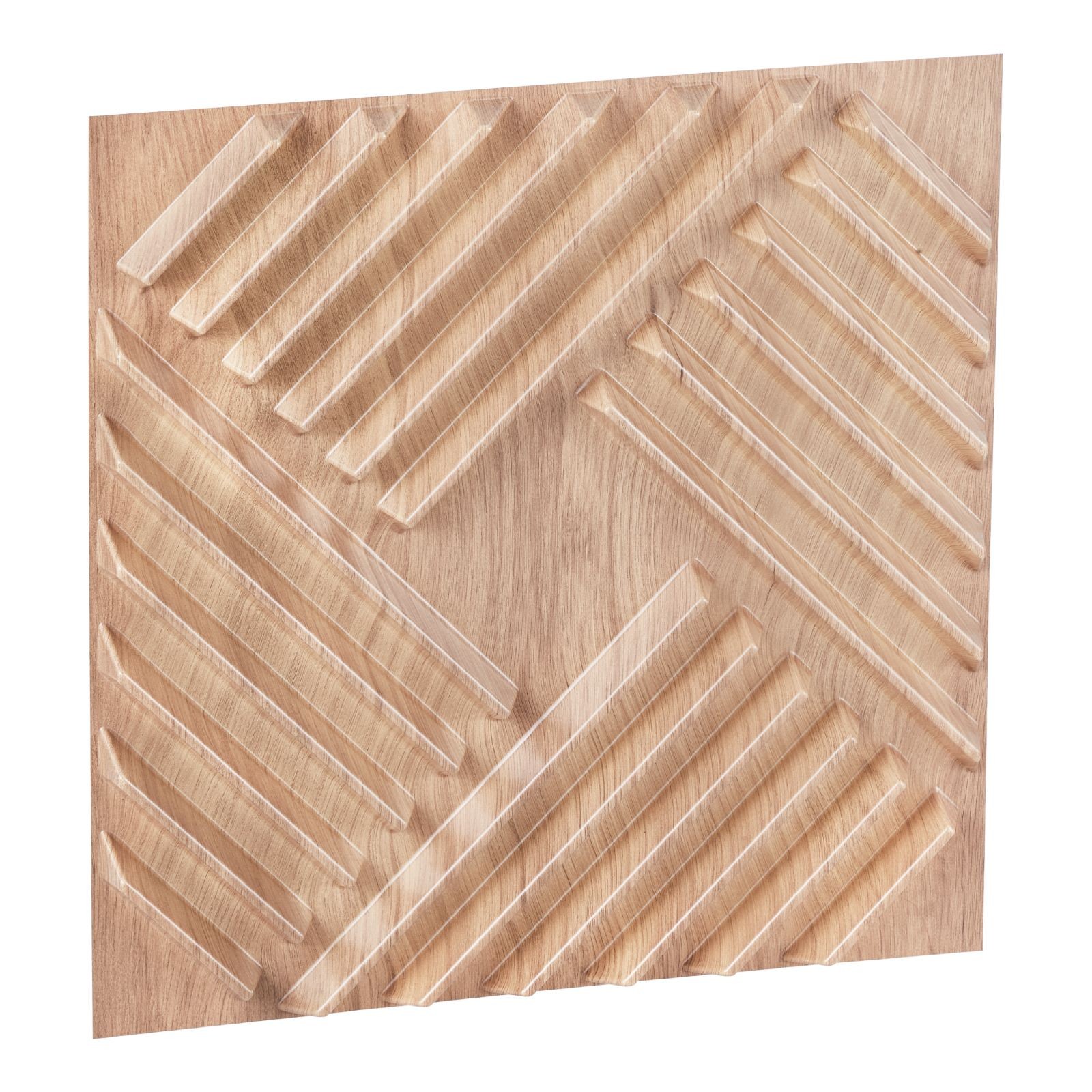 3D Wall Panels 12 – Pack 19.7×19.7in PVC Light Wood Accent Wall Decor