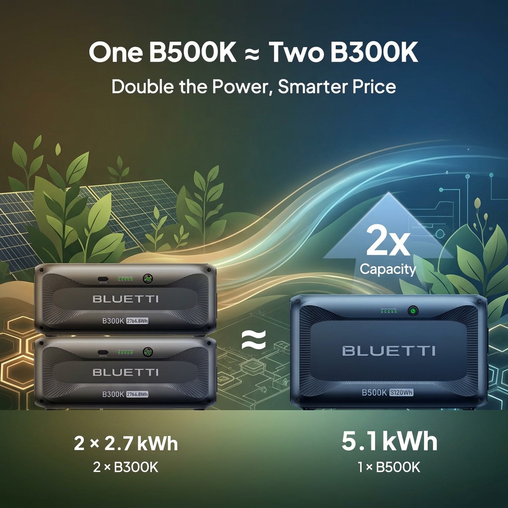 BLUETTI AC200L Solar Ready Power Station 2400W + B500K Expansion Battery 5120Wh
