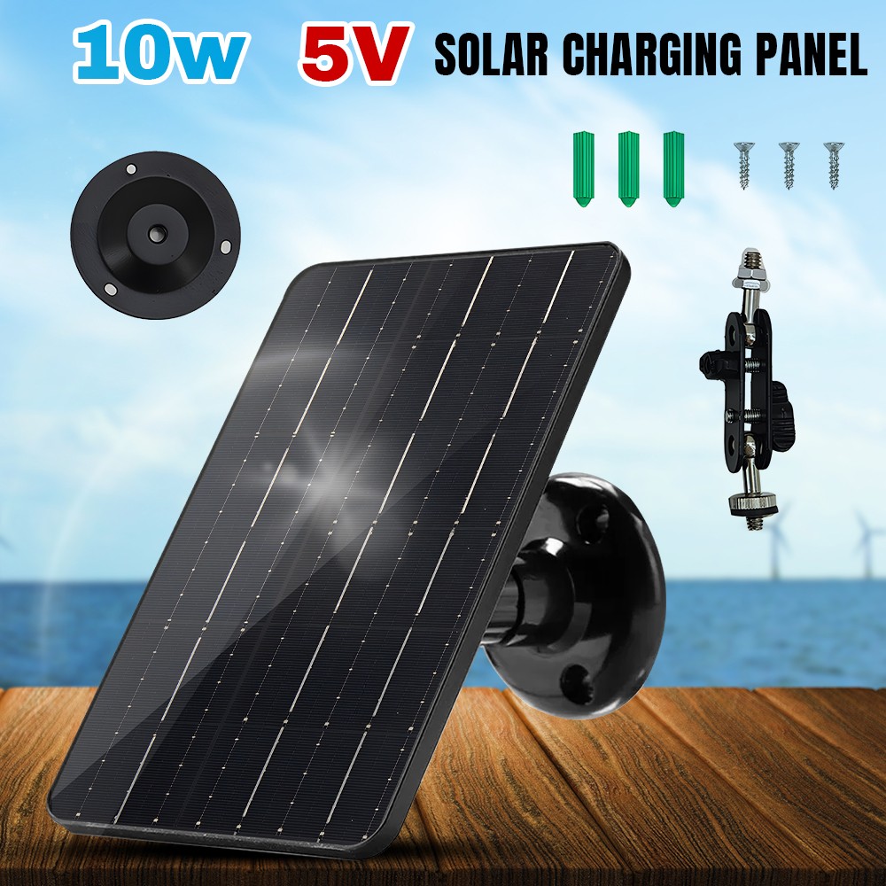 Solar Panel for Ring Spotlight Camera/Stick Up Cam Battery Charger 10W 5V Output