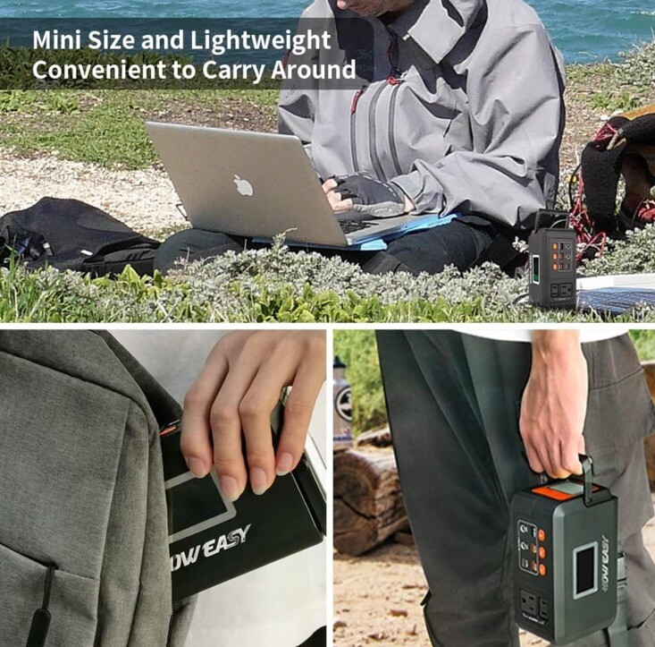 Portable Power Station Solar Generator Panel Power Bank Outlet Camping Emergency
