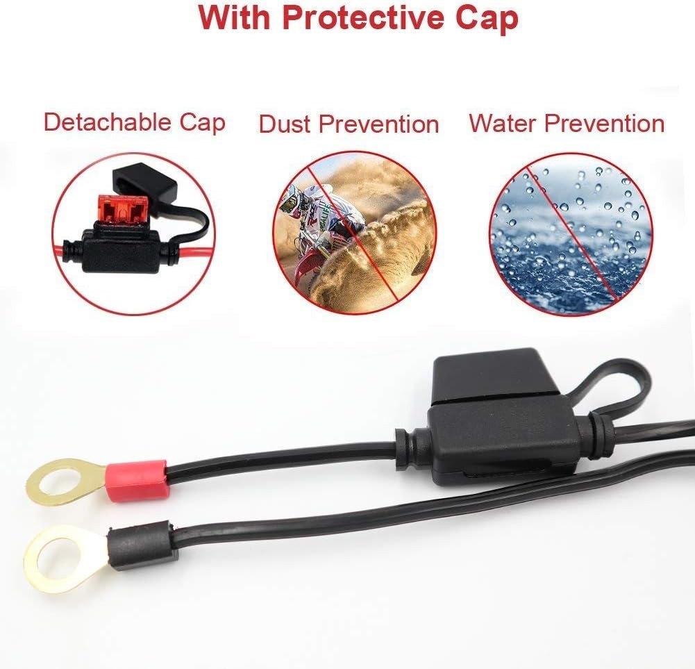 Essential SAE Quick Disconnect Solar Cable Adapter for Motorcycles & Cars – 2Pcs