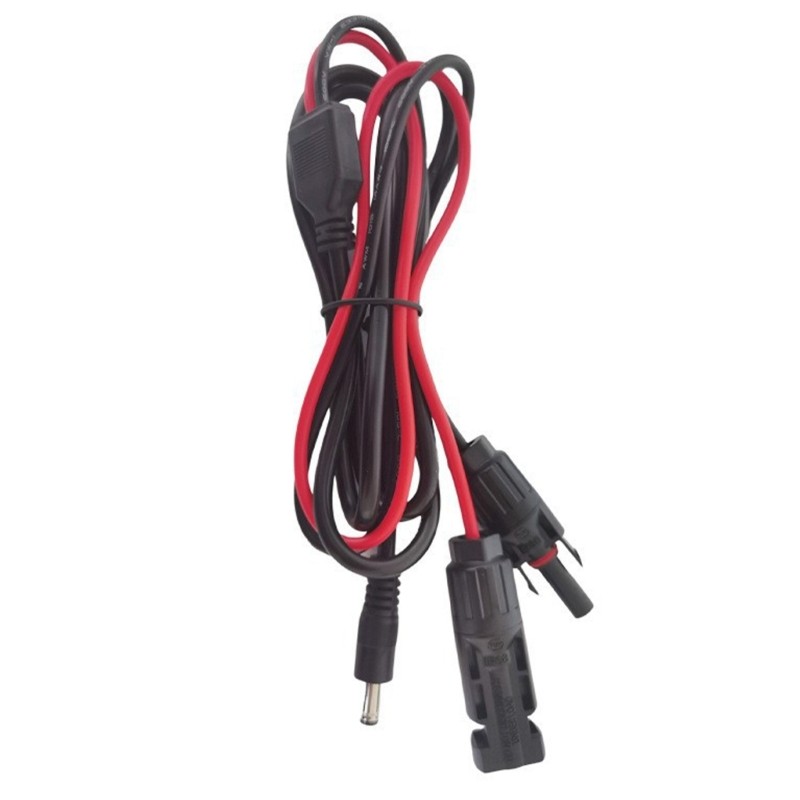 Solar Plug to Power Cable 16AWG Heavy Duty Waterproof Solar to 5.5×2.1mm