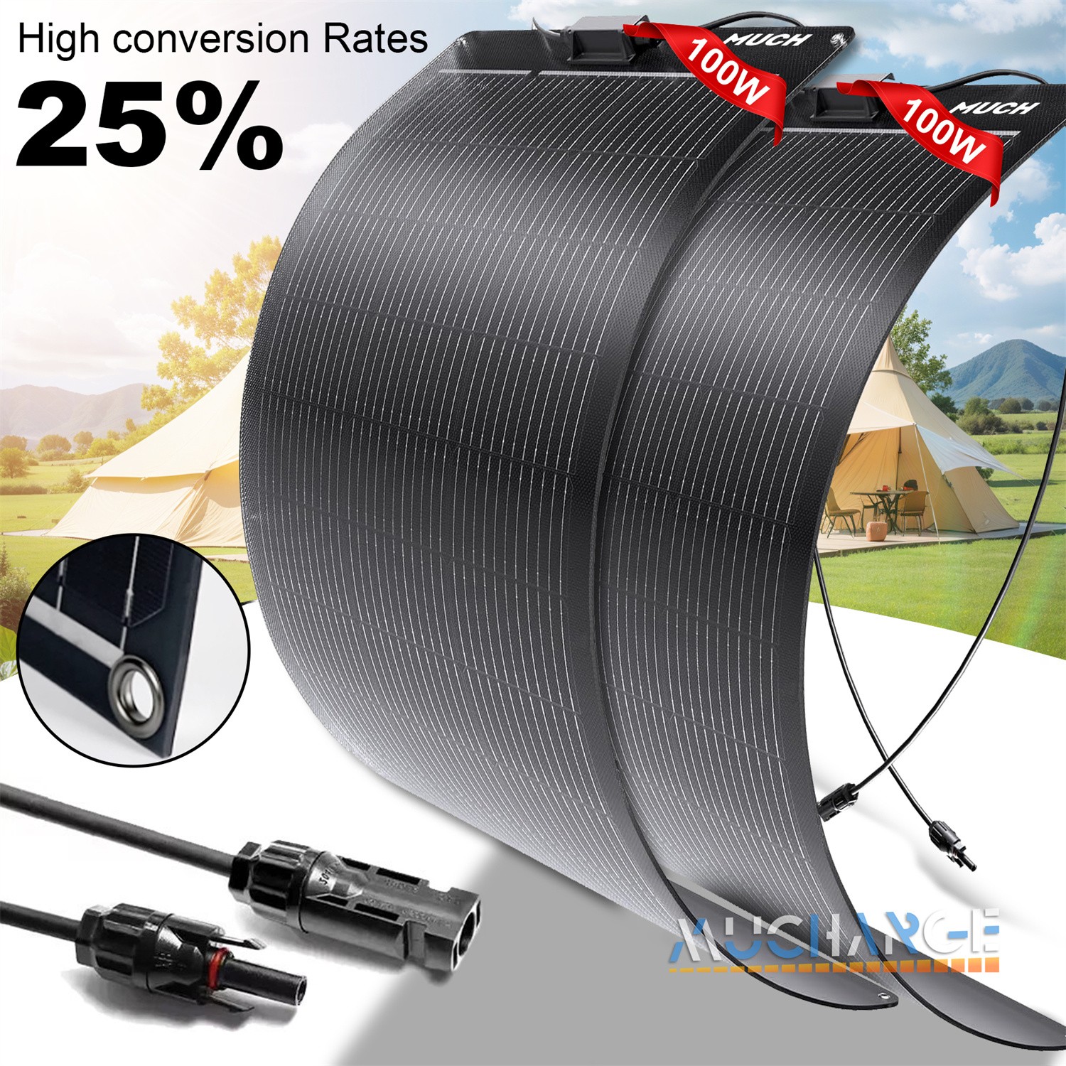 400W Flexible Solar Panel Mono Solar Power for Home Boat Car RV Battery Charge