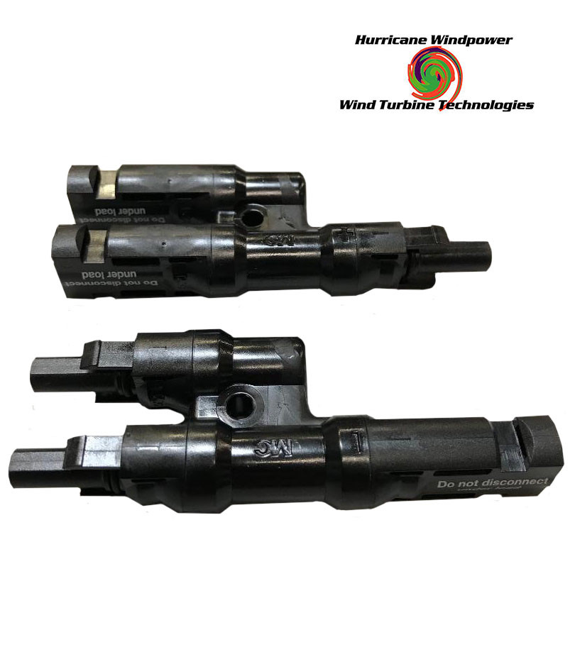 1 Set MC4 Brand Solar Branch Connector T Connector Pair MMF+FFM Solar Panel
