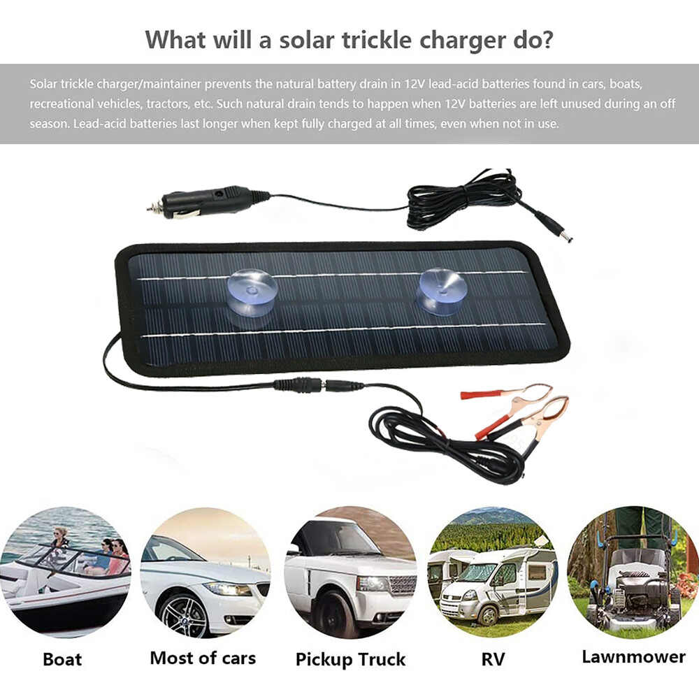 18V 20W Car Solar Trickle ReCharger Maintainer Solar Panel K0P6