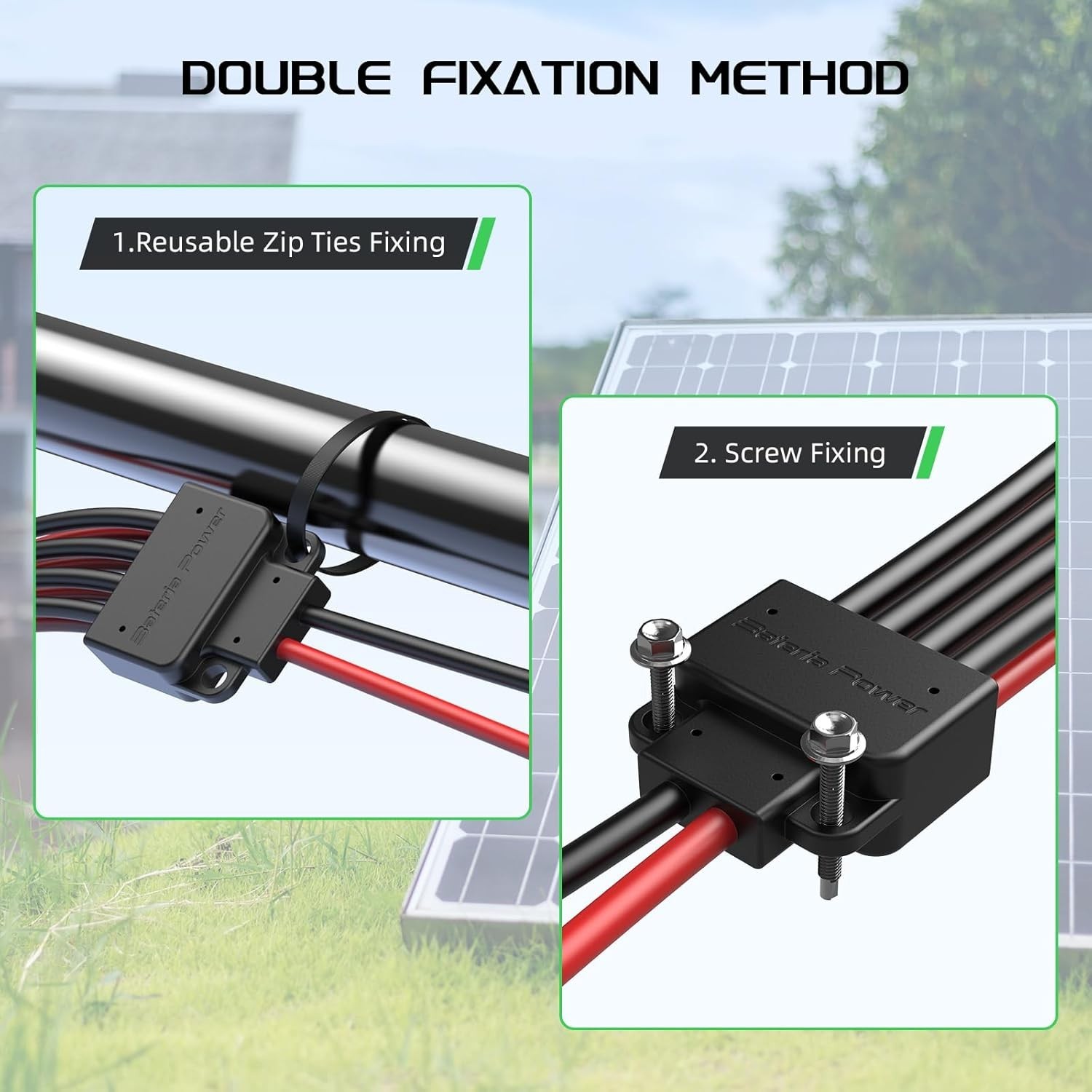 Solar Panel Connectors Splitter, 12 to 2 Y Branch