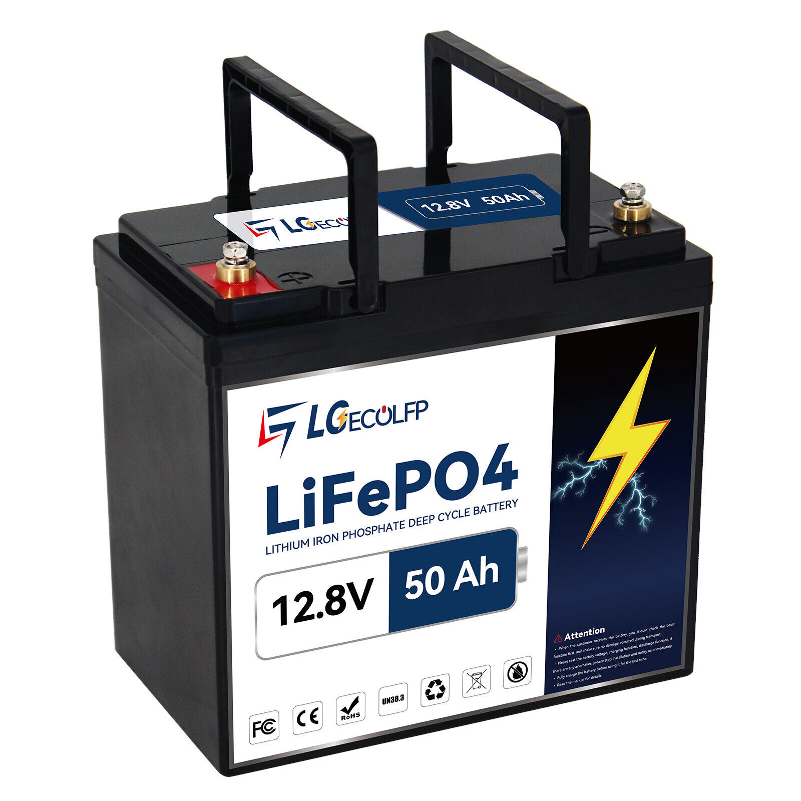 Solar 12V 50Ah 100Ah Lithium Lifepo4 Battery Pack with BMS for RV Marine System